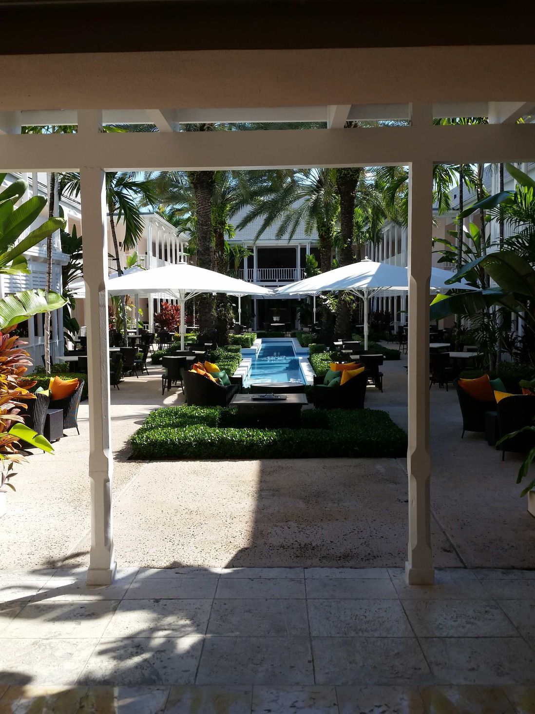 The main courtyard at The One&Only resort on Paradise Island.